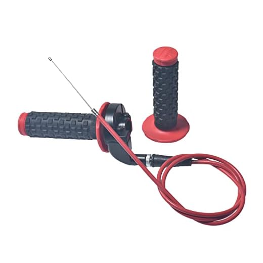 FUWTLP Red 7/8" 22mm Handlebar Handle Grips Throttle Cable for 50cc 90cc 110cc 125cc 150cc 200cc 250cc Mini Bike ATV Quad Pit Bike Dirt Bike Motorcycle