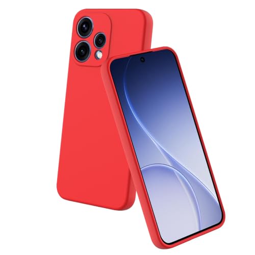 Image of Back Cover Compatible with Oppo Reno15 5G | Full Camera Protection | Premium Liquid Silicon Case | Flexible Bumper Case for Oppo Reno15 5G (Red)
