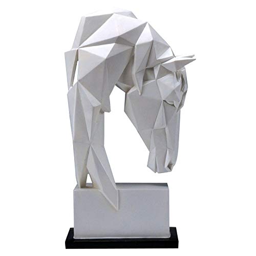 ZSQZJJ Jardin Statuette Statues Décoration Maison,Origami Nordique Cheval Sculpture Abstraite résine Moderne géométrique Animaux Artisanat Ornements Cover