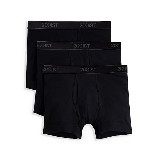 2(X)IST mens Essential Cotton Boxer Brief 3-pack