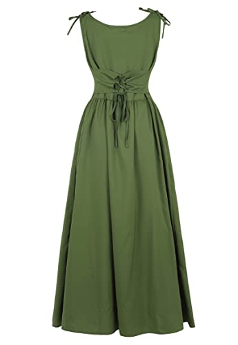 Zhitunemi Renaissance Dress Women Costume Pirate Peasant Dress For Women Medieval Dress Renaissance Costume Womens Midevil Dresses Olive Green-2Xl #TOP1