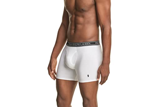 Image of POLO RALPH LAUREN Underwear Boxer Brief, 3-Pack, Stretch Classic Fit, Moisture Wicking Pouch, Regular, Trunk & Long Leg