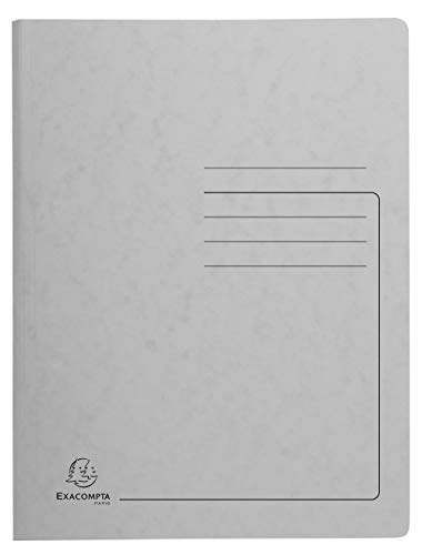 Exacompta-240231E-Spring-Filing-Folder-for-Perforated-Documents-Glossy-Card-355gm2-for-A4-Documents-Grey