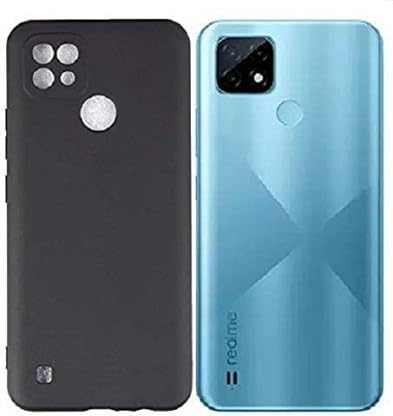 Desirtech Silicon Mobile Back Cover for Realme C25 | Black