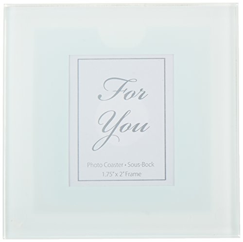 Kate Aspen Frosted-Glass Photo Coasters, Set of 12