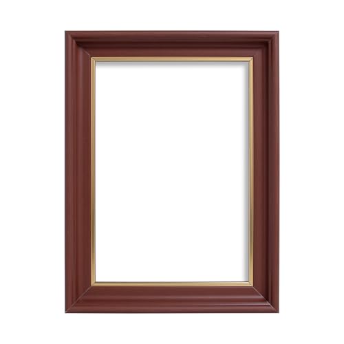 Image of GOLDEN PEACOCK Set of 2 5x7 Inch Photo Frames - Rich Congo Brown with Gold Trim | Classic Wall Hanging & Tabletop Picture Frames for Home Decor & Gifting