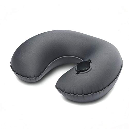 Preisvergleich Produktbild Reisekissen, Langstreckenreisen Aufblasbare Kissen Tragbare Büro Nackenkissen Haarkissen (Farbe : Gray)