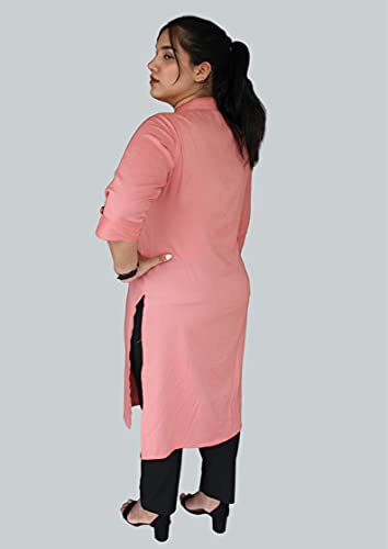 Image of SINDOORI Collar Kurta for Women Solid Colour S to 6XL Plus Size Kurta for Women
