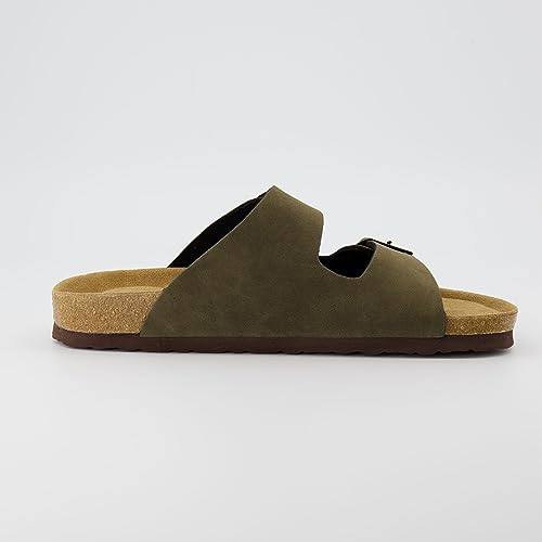 Cushionaire Men'S Lane Cork Footbed Sandal With Adjustable Buckle Straps +Comfort thumb #3