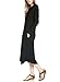 12 Ami Long Sleeve Basic Pocket Midi Dress Black L