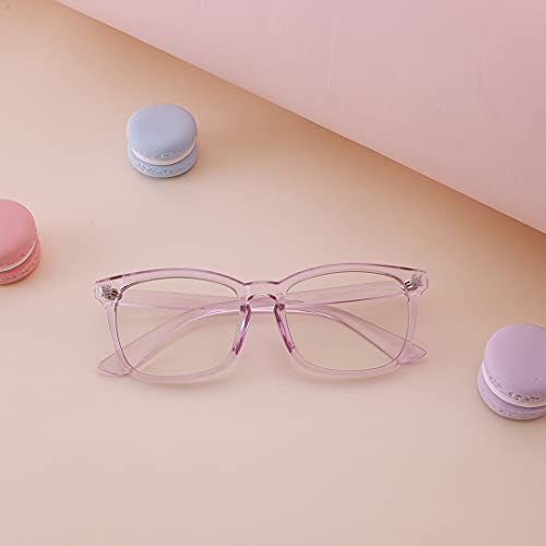 Image of Cyxus Computer Glasses Blue Light Blocking for Women Men Gaming Eyewear Reduce Eyestrain (8082T26, Crystal Purple)