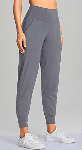 Image of Oalka Women's Joggers High Waist Yoga Pockets Sweatpants Sport Workout Pants