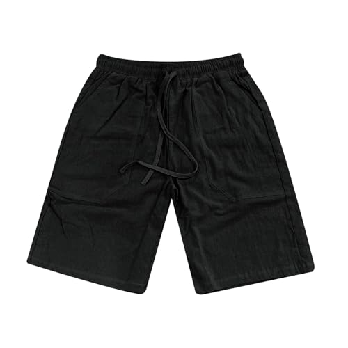 Shorts para hombre verano cintura elástica miniatura 4