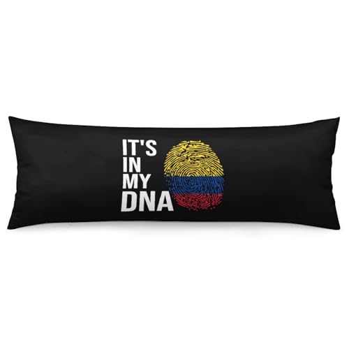 It's in My DNA Colombian Flag Body Pillow Cover Lightweight Long Pillow Case for Cushion Sofa Living Room Bed 20