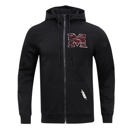 Image of Pro Standard Mens College Classic Chenille Cotton Double Knit Full Zip Hoodie