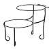 American Metalcraft TLSP1219 Wrought Iron Pizza Stand with Curled Feet, Two-Tier, 12