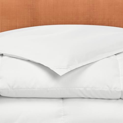 Image of Modern Threads Comforter Duvet Insert, Reversible Quilted Down Alternative Comforter with Corner Tabs, All Season Bedding, Twin, Antique White