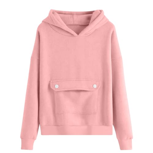 Oversized Hoodies for Girls Cute Fashion Hoodie Pullover Plain Basic Soft Sweatshirts Y2K Tops Fall Winter Outfits2