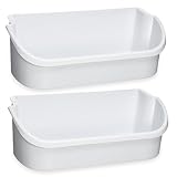 PartsBroz 240356401 Refrigerator Door Bin (2-Pack) for Frigidaire Door Shelf Replacement, Kenmore Refrigerator Door Shelf, Westinghouse, Crosley Fridge Shelves Bins White Parts AP2116036 PS430121
