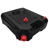 Performance Tool W4078 24-Quart Oil Drain Container, Deep Drain Well, Integrated Handle, Sealing Rubber Gaskets, Black