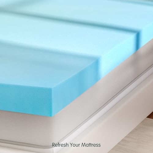 CHUN YI 3 Inch Memory Foam Mattress Topper Queen, Gel Infused Bed Topper for Pressure Relief, Memory Foam Mattress Pad for Queen Size Bed, CertiPUR-US Certified