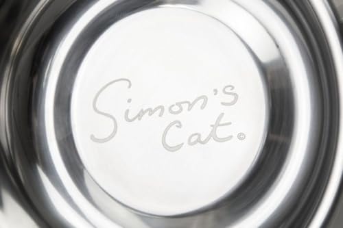 Simons Cat Napf, Katzennäpfe, Kunststoff, Hellgrau, 160 ml, 14x14x4,5 cm