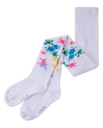 MeMoi Girls “Splatter Paint” Opaque Stretch Cotton Tights3