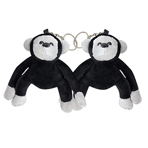 VICASKY 2-Pack Stuffed Animal Monkey Keyring Plush Gorilla Pendant for Decor Little Gorilla Keychain Accessory