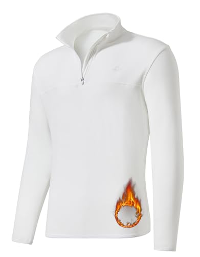 Willit Men's Fleece Pullover Winter Shirts Long Sleeve Quarter Zip Cold Weather Golf Hiking Casual Warm Shirts