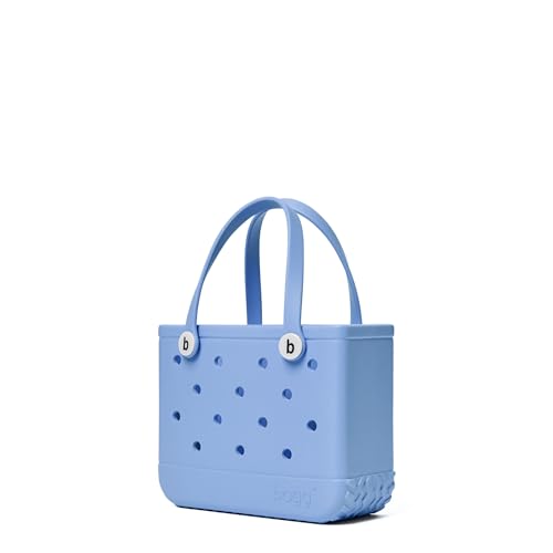 Image of BOGG BAG Bitty Small Tote - 11 inch x 8.5 inch x 4.5 inch - Durable, Washable, Tip-proof - Beach, Pool, Boat, Work, Sports (Carolina on My Mind with White Buttons)