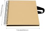 MOUYAT 2 PCS 10 x 10 Inch Scrapbook Photo Album, 50 Sheets / 100 Pages Photo Album,Square Blank Memory Book DIY Handmade Scrapbooking Album with Brown Kraft Cover for Wedding, Craft, Valentines