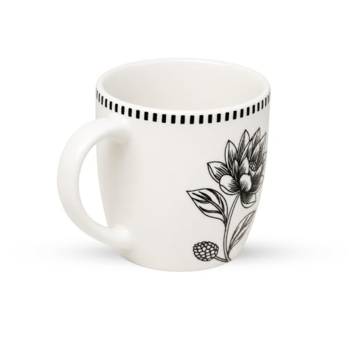 Image of Vistas Lotus Porcelain Cup Set of 6 for Tea, 200ml Each | Microwave & Dishwasher Safe Tea Cups Set of 6 | Matte Finish Ceramic Tea Cup Set | Coffee Cups & Mugs for Every Occasion