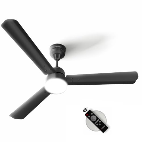 LONGWAY Luminair 1200 mm BLDC Ceiling Fan with Remote Control &amp; LED Light | BEE 5 Star Rated Energy Efficient | Ultra High Speed 3 Blade Anti-Dust