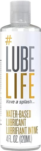 LubeLife Water Based Lube – Toy-Safe Personal Lubricant for Men, Women & Couples, Travel Size, Non-Staining, Easy Clean-Up, 4 Fl Oz