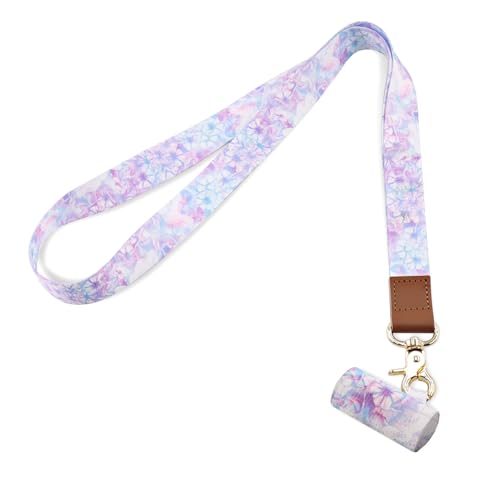 HONZUEN Necklace Lanyard Fits Most Pen Devices, Anti Lost Lanyard with Elastic Holder for J-l/V-e/Br-ze/B-u (Aurora Flower)