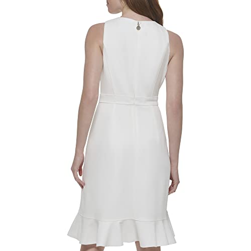 Image of Tommy Hilfiger Women's Sleeveless Knee-Length Sheath Scuba Crepe Dress