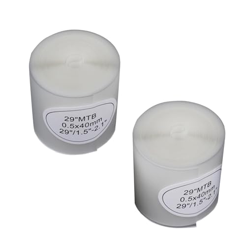 Foelony 2 PCS Bicycle Tire Liner, Anti Puncture 0.5mm Thickness Bike Inner Tube Protector Strip, Universal for 26'/27.5'/29'/700C Road Mountain MTB Bikes (Transparent)