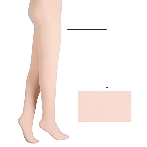 EQSJIU Girls Dance Tights Ultra Soft Dance Leggings Elastic Footed Tight for Girls Ballet Pink Warm Stockings4