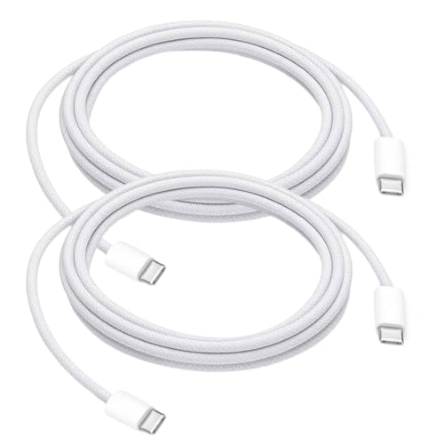 Image of 2pack 6FT Long USB C to USB C Cable Compatible for iPhone 17 /16 /15, 17 16 15 Pro Max, Plus, 16E, 17Air Carplay Charger Cord, AirPods 4, AirPods Pro (2nd /3rd Gen) Woven Car Charging Charger Cord