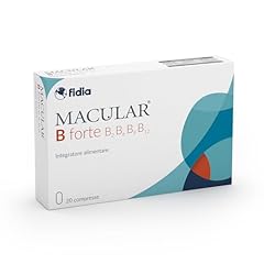 Fidia Farmaceutici MACULAR B Forte - 20 Compresse Integratore Alimentare con Vitamina B2, B6, B9, B12, Vitamina E, Zinco, Rame, Selenio, Luteina, Zeaxantina, Acido Folico e Ginkgo Biloba