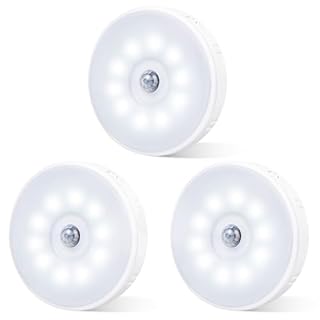 innotree 3 Pack Motion Sensor Lights Indoor,Battery Powered Rechargeable LED Night Light for Stairs, Bathrooms, Hallways, Closets, Kitchens, Under Cabinets
