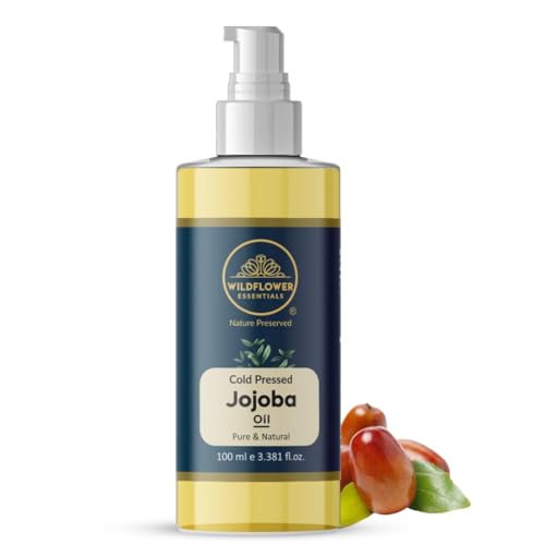 Image of Jojoba Oil For Face, Skin, Hair, Body Massage, Acne, Rich in Omega 9 & Vitamin E, Unrefined Cold Pressed Carrier Oil Pure & Natural 100ml