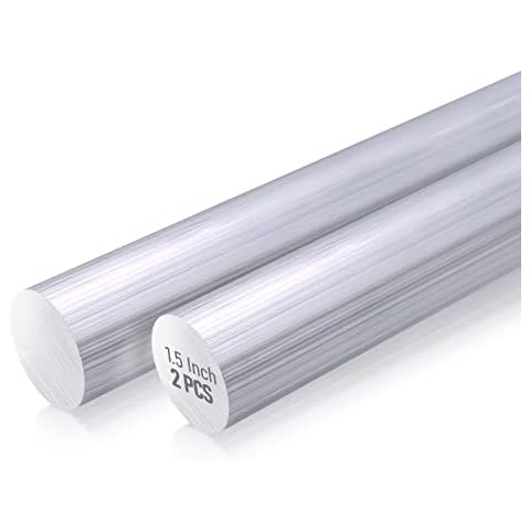 1-1/2" 6061 Aluminum Round Rod 13" Long Solid T6511 New Lathe Bar Stock,Extruded,1.5" Diameter&13" Long（+0/-.05"） (1.5x13inch, 2) Cover