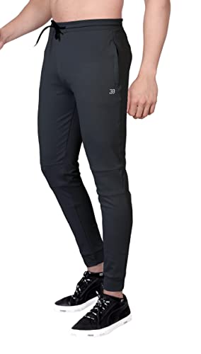 Image of Big Button Men's Stretch Gym Sports Track Pants Jogger with Zip Pockets