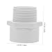 OUNONA 2pcs Pvc Tube Connector Spout Adapter Pipe Adapter Pvc Male Thread Coupling Water Pipe Joint Converter for Home Industrial Use