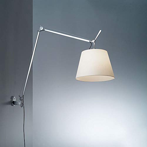 Artemide TLM1100 Tolomeo Mega - One Light Wall Mount with 12" Diffuser, Shade Options: Parchment