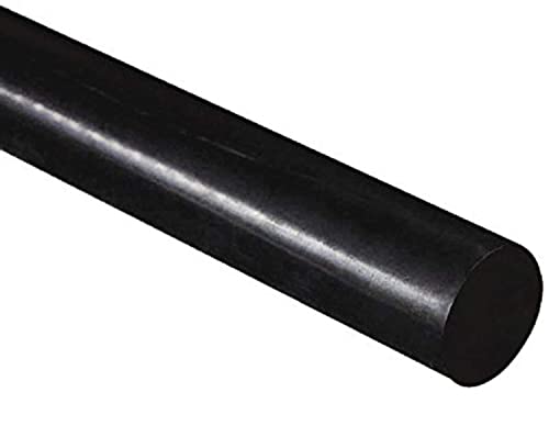 Image of Plastic Rod HDPE High Density Polyethylene Round Plastic bar, Black 30mm Diameter x 300mm Long Grade A PE 500