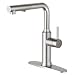 Kitchen Faucet With Pull Out Sprayer in Stainless Steel, Crea Pot Filler Faucet With Magnetic Pull Out Sprayer, Bar Sink Faucet