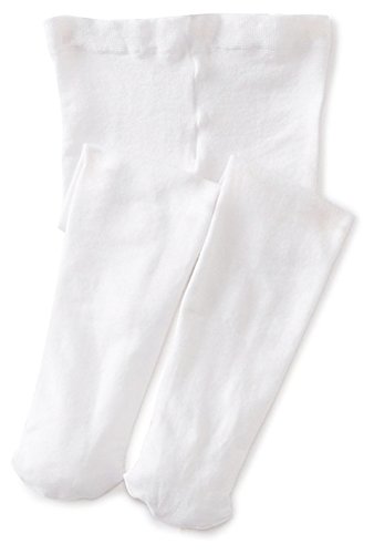 Girls' Opaque Microfiber Ultra Soft Hold & Stretch Dance Uniform Footed Tights White 2-4