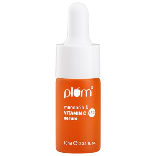 Plum 15% Vitamin C Serum for Glowing Skin | for Oily, Dry & Combination Skin | Reduce Pigmentation & Dark Spot |with Mandarin | Non-Irritating, Hydrating & Soothing | Face Serum for Men & Women | 10ml